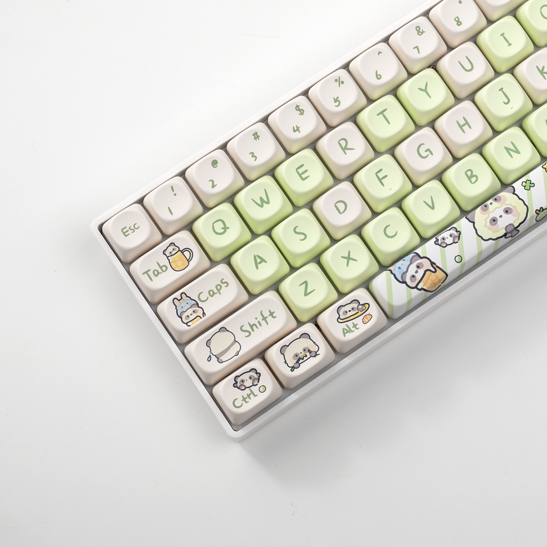 Milk Green Panda MOA Keycap PBT Dye Sublimation