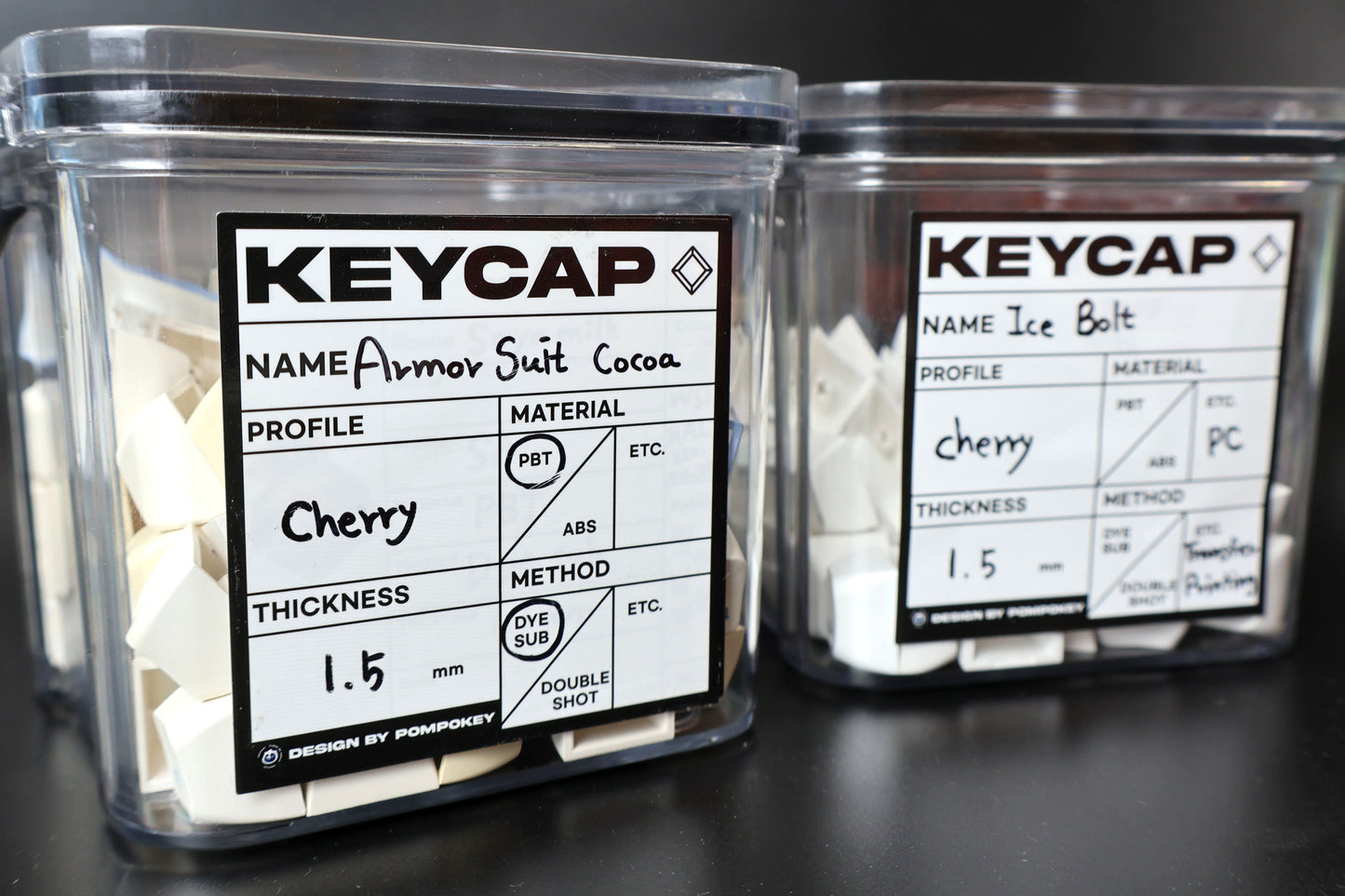 Label sticker V2 for keycaps