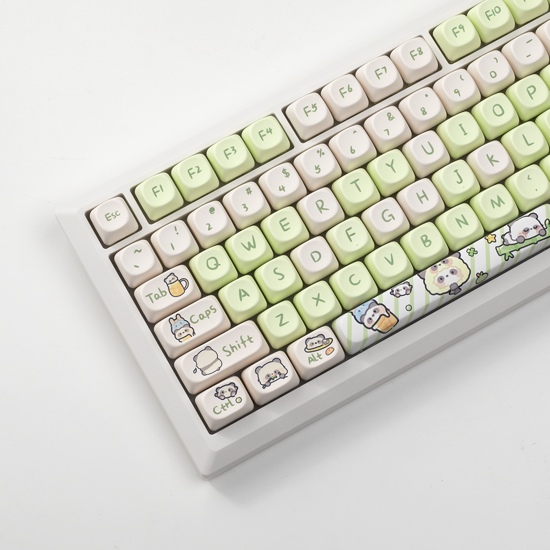 Milk Green Panda MOA Keycap PBT Dye Sublimation