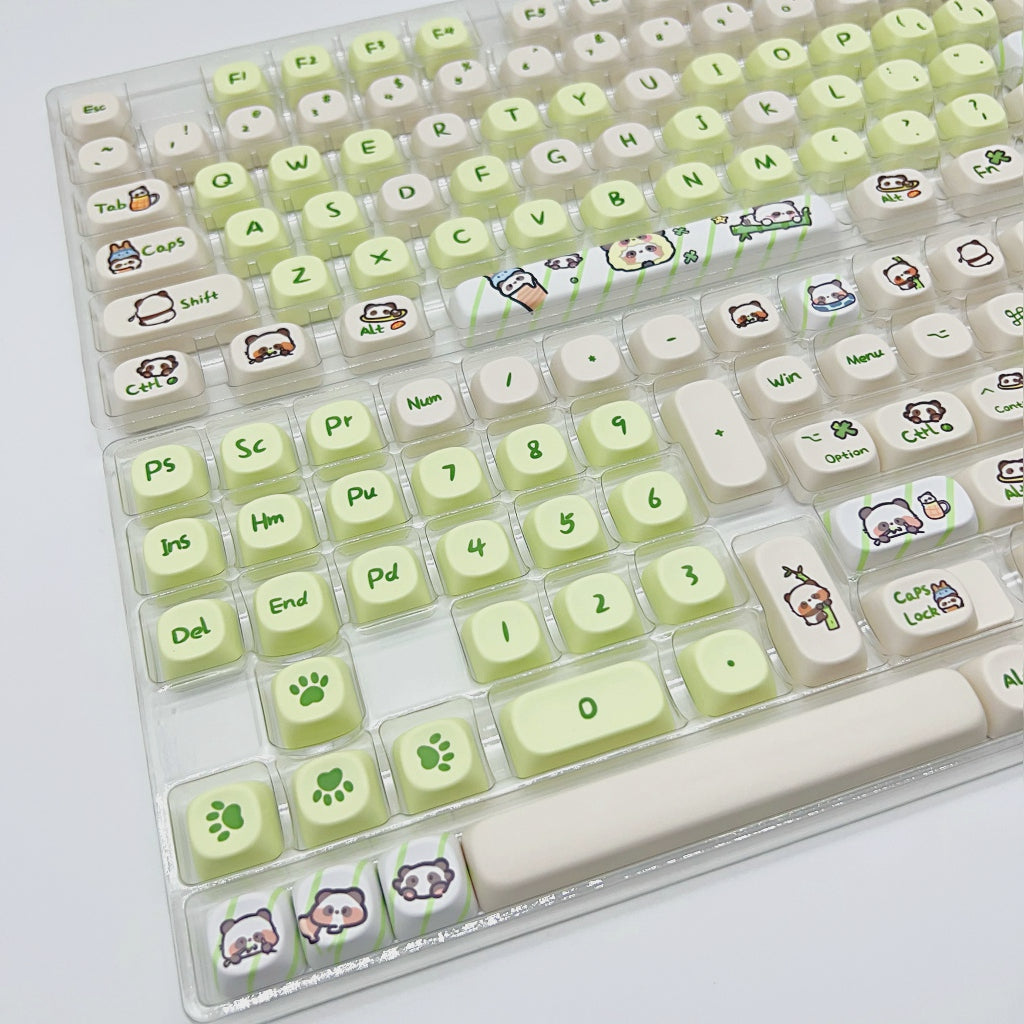 Milk Green Panda MOA Keycap PBT Dye Sublimation