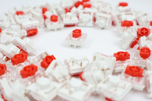 Jerrzi Low Profile Red Linear Switches Factory Lubed (10pcs)