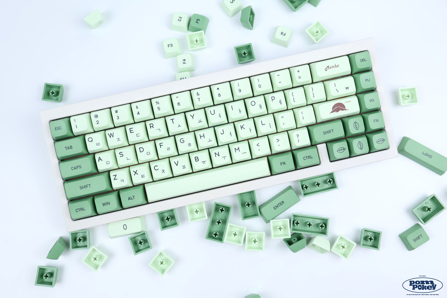 Matcha Hangul  Keycap Set