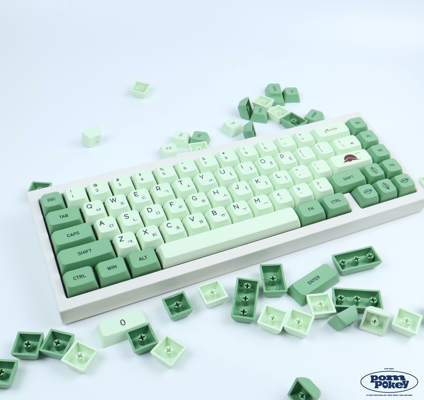 Matcha Hangul  Keycap Set