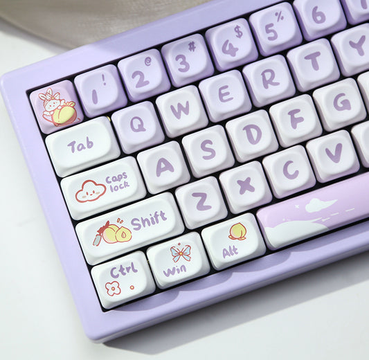Purple Rabbit MOA keycap PBT Dye Sublimated