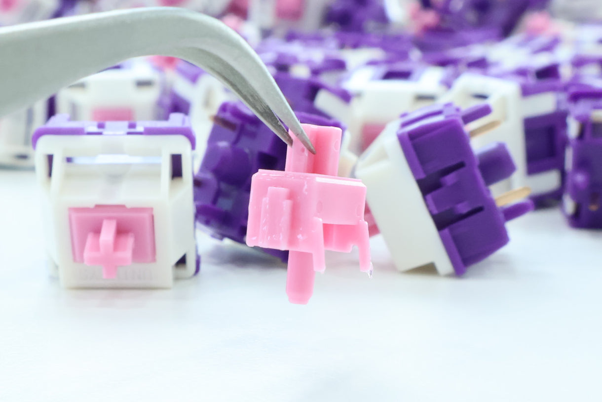 HMX x UNIKEYS Purple Dawn Linear Switches Factory Lubed (10pcs)